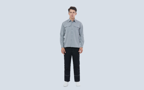 Antistatisches Chambray-Gewebehemd