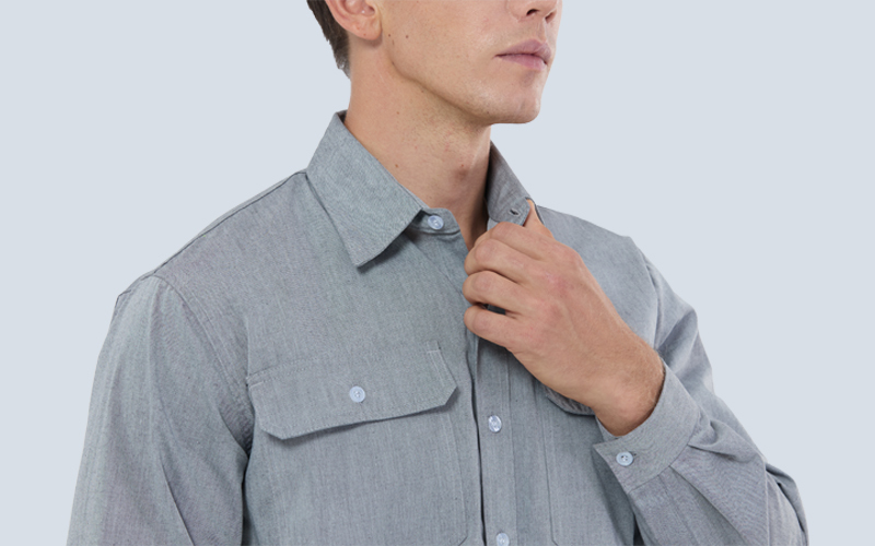 Antistatic Chambray Fabric Shirt