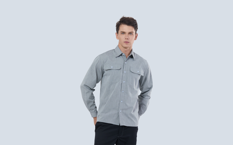 Antistatic Chambray Fabric Shirt
