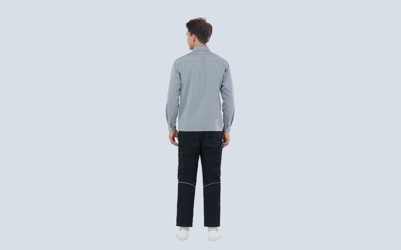 Antistatic Chambray Fabric Shirt