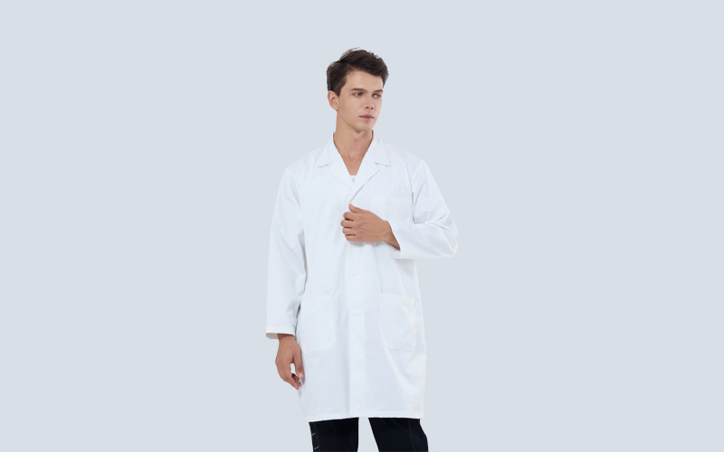 Notch Lapel Antistatic Coat