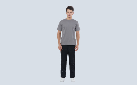 Antistatisches Kurzarm-T-Shirt mit Rundhalsausschnitt