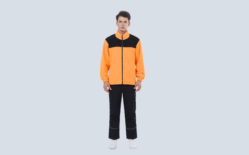 Stand-up Collar Antistatic Polar Fleece Jacket