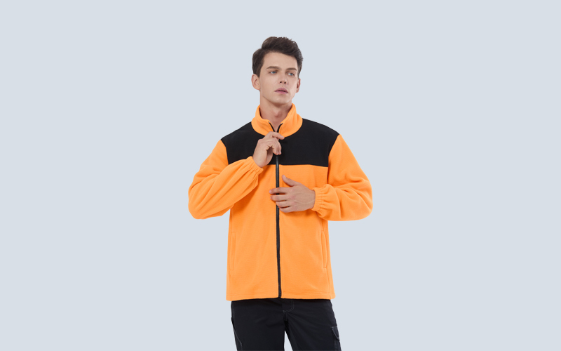 Stand-up Collar Antistatic Polar Fleece Jacket