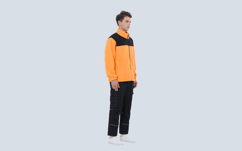 Stand-up Collar Antistatic Polar Fleece Jacket
