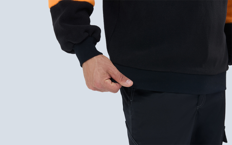 Round Neck Antistatic Polar Fleece Top Jacket