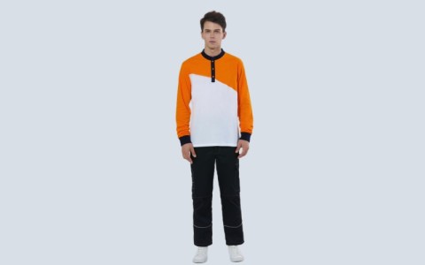Long-sleeved PIQUE fabric Polo Shirt