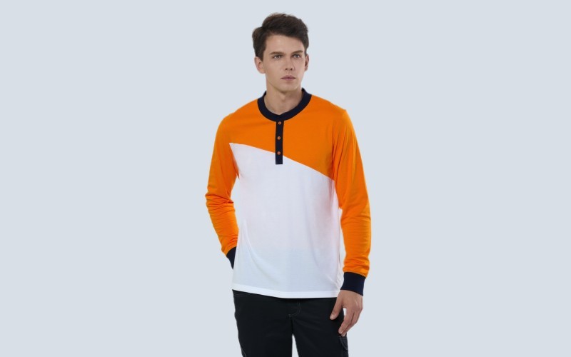 Langärmliges Poloshirt aus PIQUE-Stoff