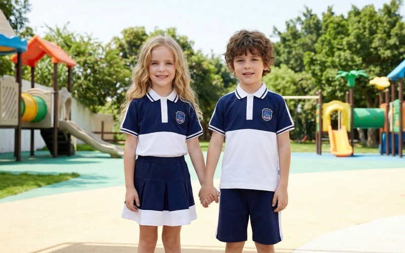 Breathable Double Pique Kindergarten Sports Uniform