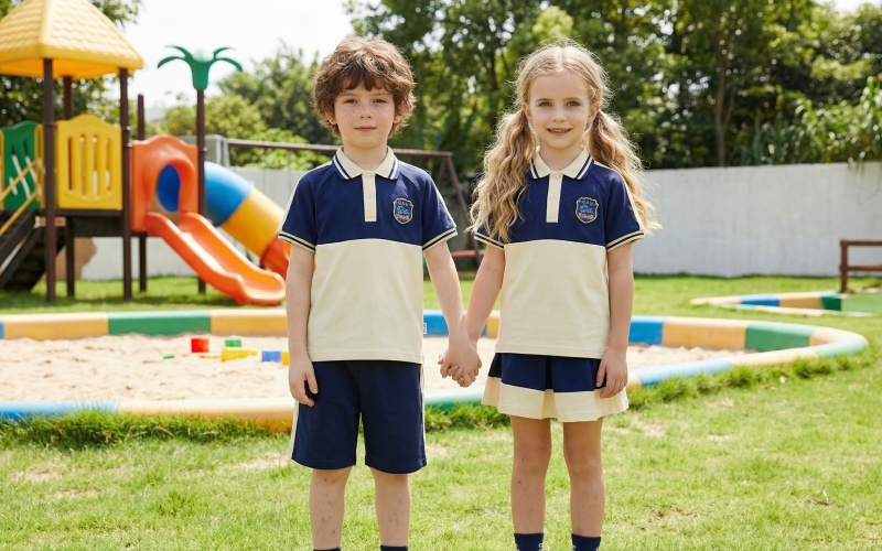Breathable Double Pique Kindergarten Sports Uniform