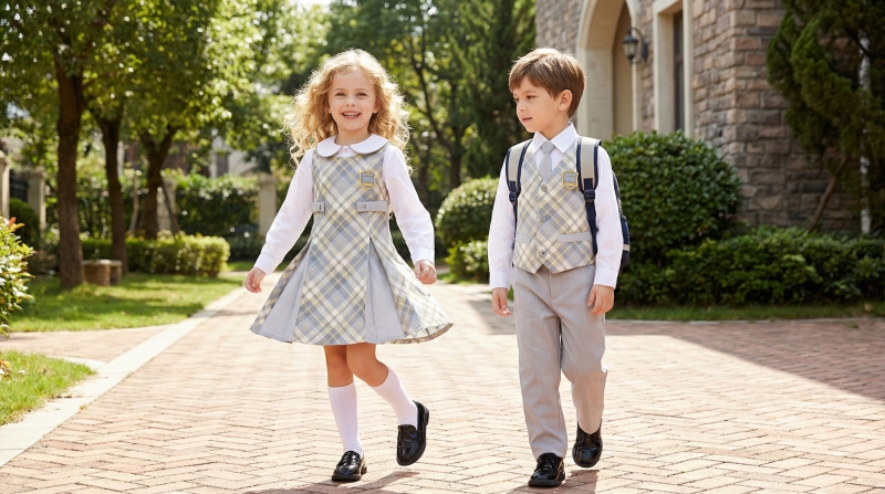 Premium Combed Cotton Woven Kindergarten Formal Uniform