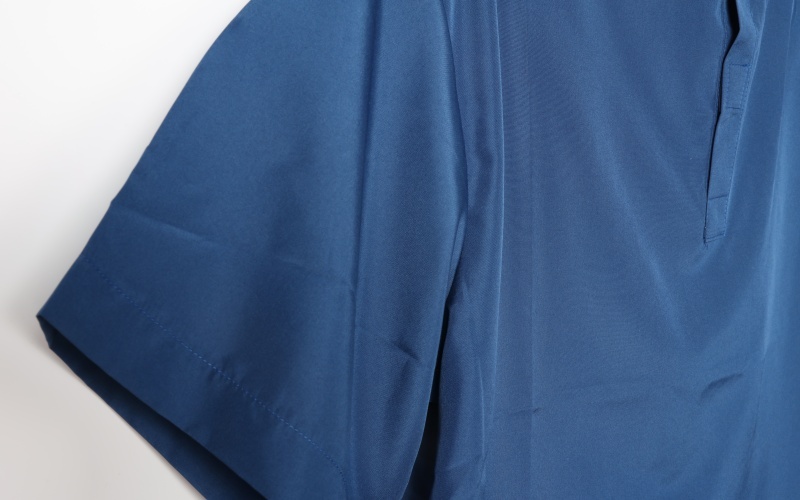 静電気防止ポリエステルポンジーヘンリーTシャツ