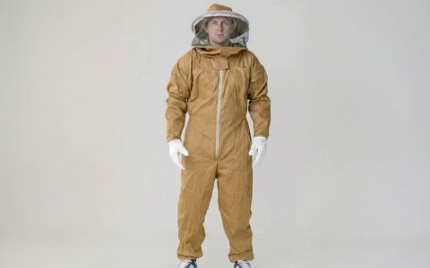 Коричневый хлопковый костюм пчеловода