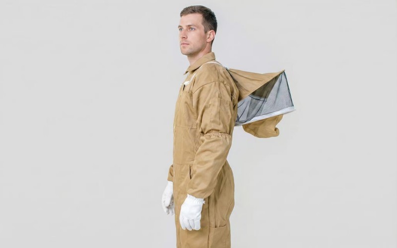 Imker-Outfit aus brauner Baumwolle