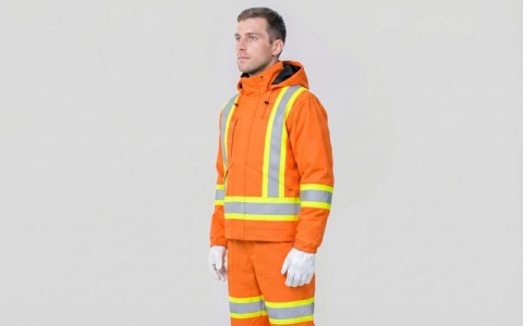 Зимний светоотражающий водонепроницаемый флисовый рабочий костюм