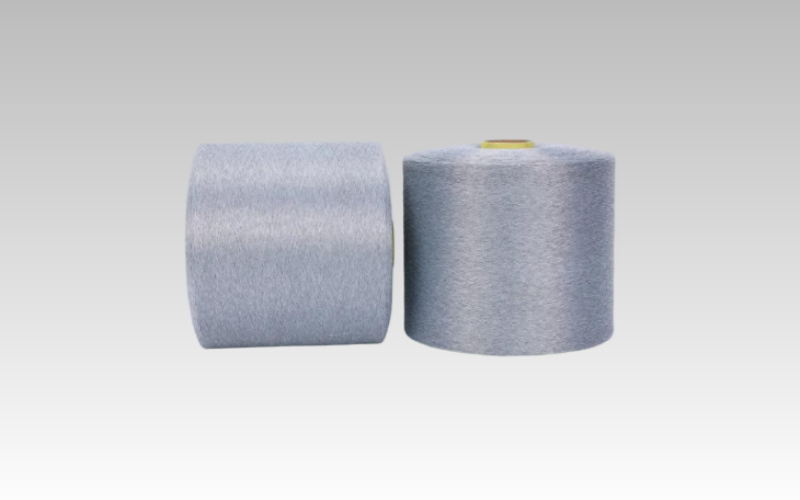 Hilo de red conductora de nailon negro entrelazado DTY blanco 75D 20D