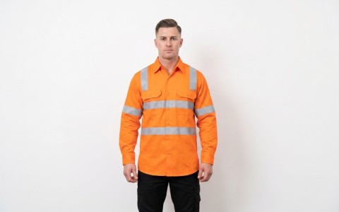 Chemises de travail réfléchissantes de sécurité OEM, uniformes industriels