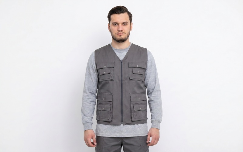 Oxford Water-Repellent Acrylic-Coated 180GSM Polyester Work Vest