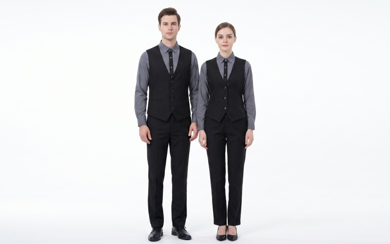 2-in-1 Work Shirt Vest Combo for Spring Autumn Young Professionals