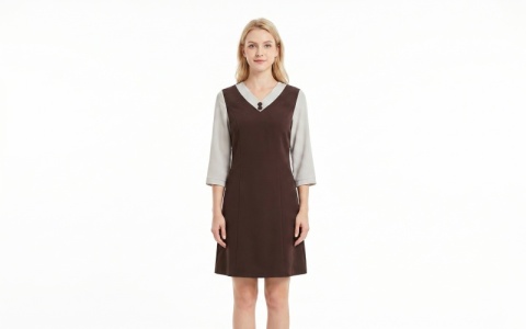 Restaurant Uniform Dress with Embroidery