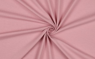 Jersey extensible en coton biologique rose