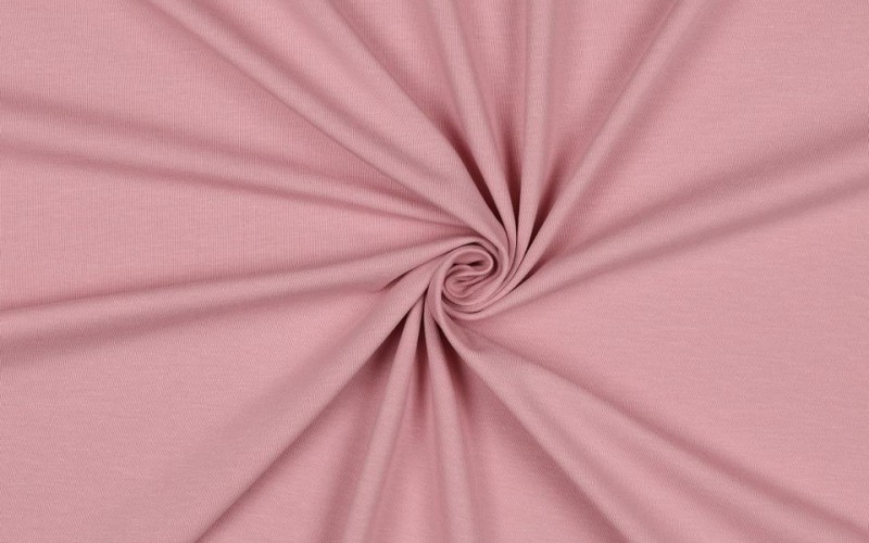 Jersey extensible en coton biologique rose