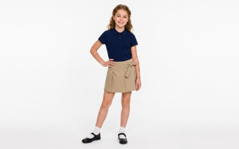 卸売りのネイビープリーツスクータースカート（女の子用スクールユニフォーム）