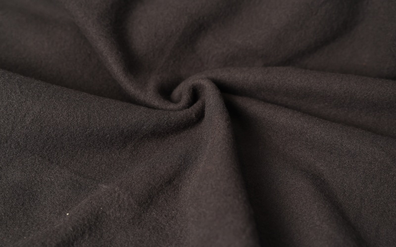Tessuto in pile a maglia 100% poliestere, colore nero, codice GOST 28554-90.