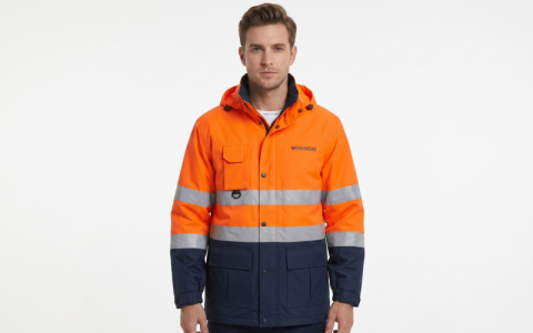 Veste imperméable haute visibilité réfléchissante avec doublure polaire amovible