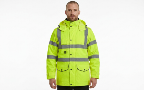 Parka de travail de sécurité avec doublure polaire réversible amovible
