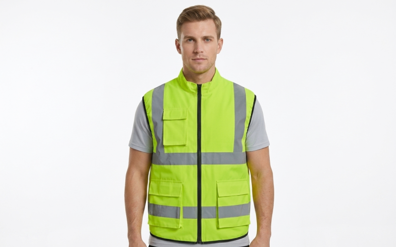 Gilet de travail climatisé 100 % polyester pour les températures élevées en extérieur