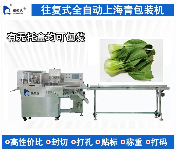 往複式上海青包裝機 新鮮蔬菜葉菜枕式包裝機 葉菜保鮮包裝機 綠色有機蔬菜包裝機