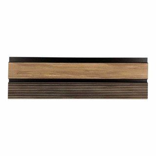 Panel de pared estriado con revestimiento de madera PS