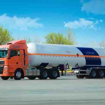 Cryogenic liquid transport semi-trailer