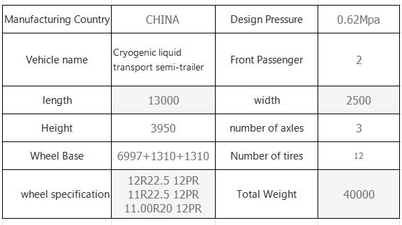 Cryogenic liquid transport semi-trailer