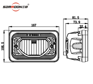 7Inch LED combination function driving light for Truck
