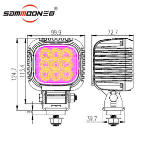 Lampu kenderaan Kejuruteraan pancaran rendah LED 4Inci