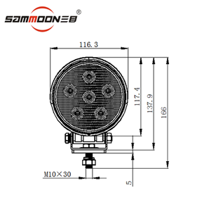 ECE 5inch LED Driving Beam Headlight Low Voltage