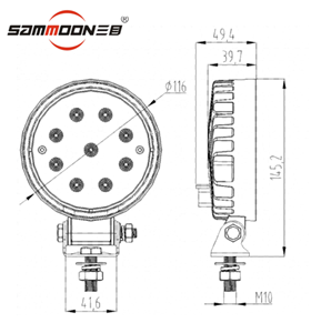 Feux de remorque à led ronds de 4 pouces