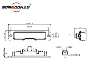 6 Inch Square Shape Embedded LED Headlight Easy Install