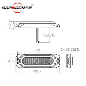 Amber color 12V LED Turn Signal Light