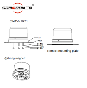 4inch Led Warning Beacon Signal Light Clear Indicator