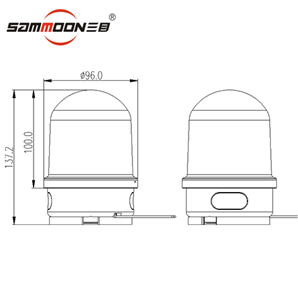 ECE magnetic rotating flash light combined sound and lighting functions