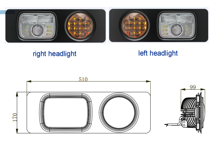 Combination LED tail light