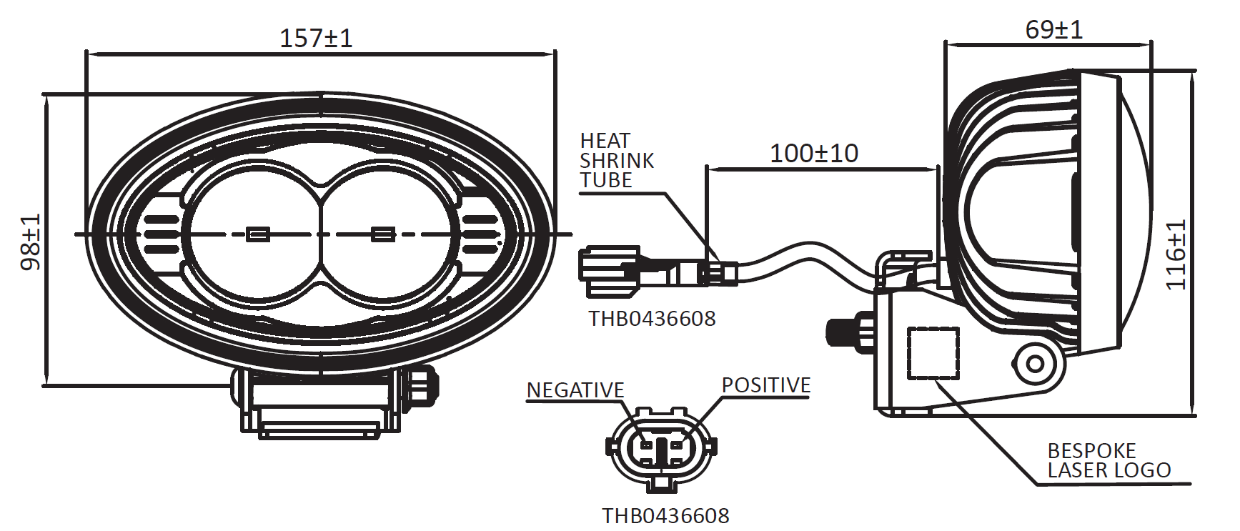 TRACTOR HARVESTER HEADLIGHT