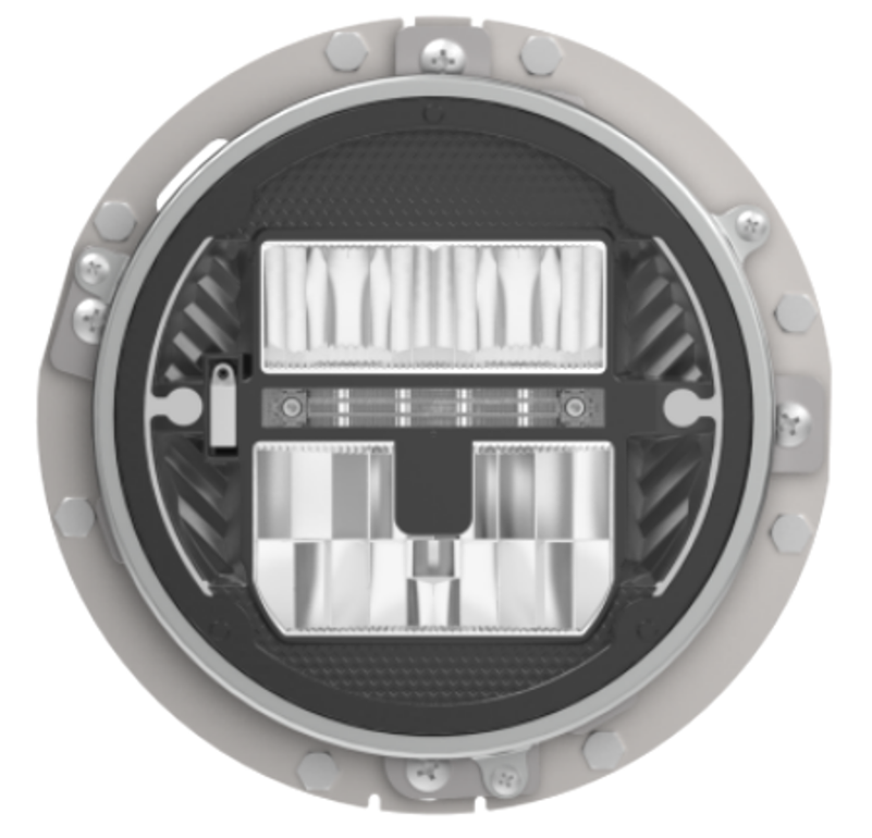 Lampe chauffante combinée à DEL à lentille en verre