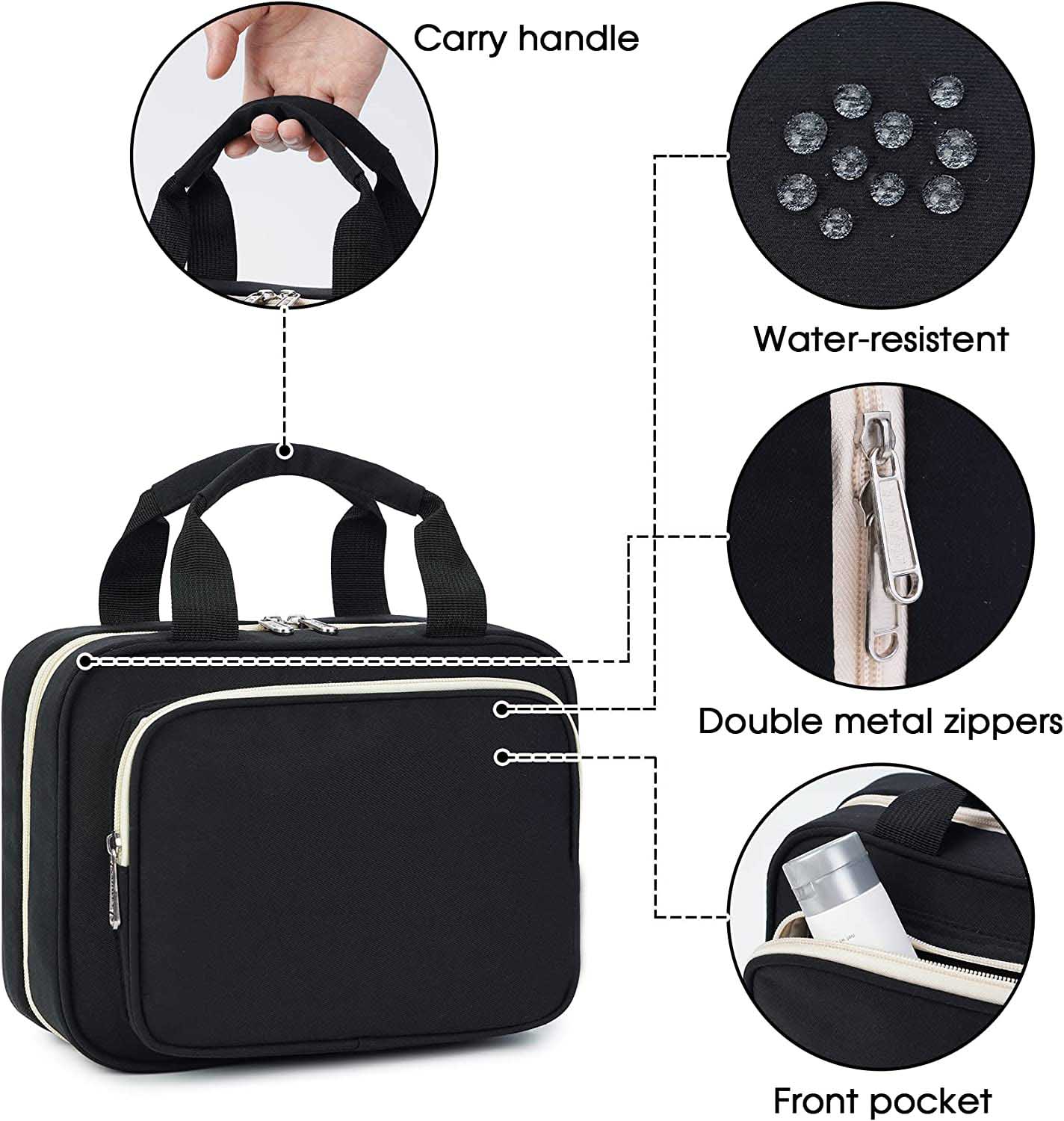 Travel Foldable Makeup Organiser Bag With Brush Holder