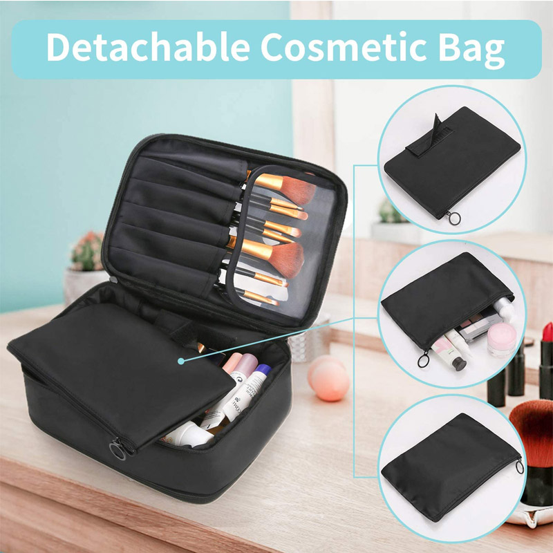 Luxuriöse Make-up-Tasche mit Pinselfach