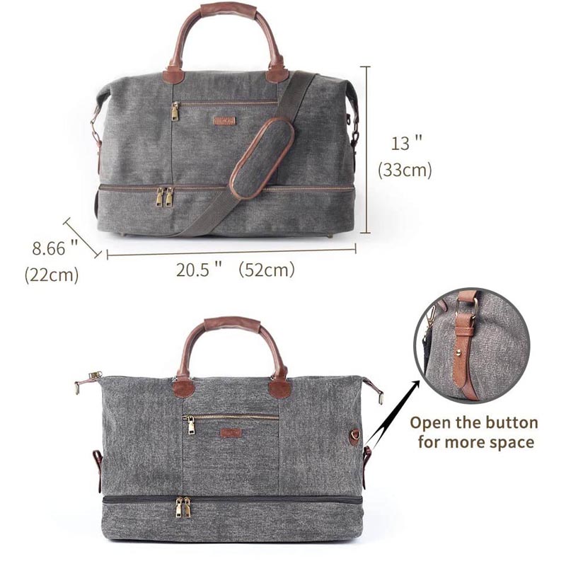 Waterproof Luxury Canvas Travel Overnight Bags For Man
