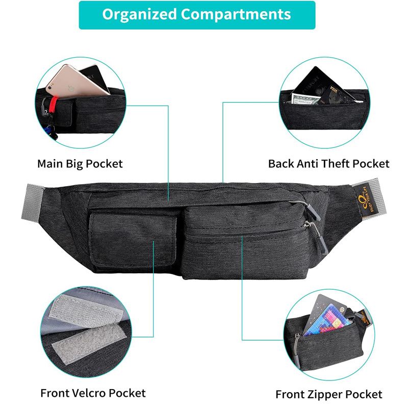 Women's Sport Belt Bag Waterproof Travel Waist Pack